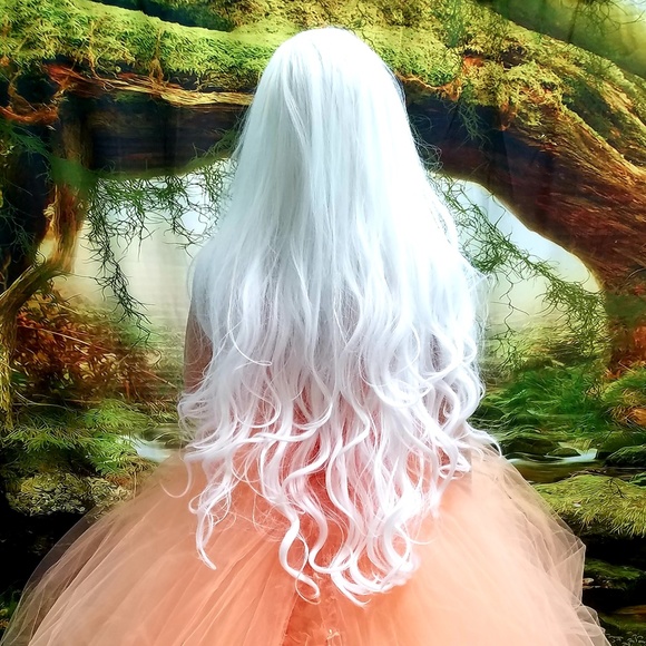 SAMPLE GOWN ONLY-LARISSA Peach Ivory Wedding Ballgown - Picture 8 of 8